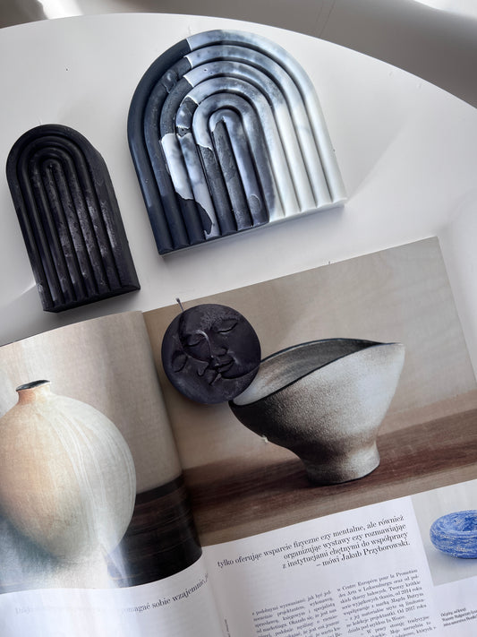 Świeca sojowa Marble Rainbow, 15x16cm