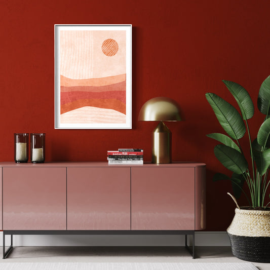 Plakat Red Sun - nowoczesny plakat dekoracyjny