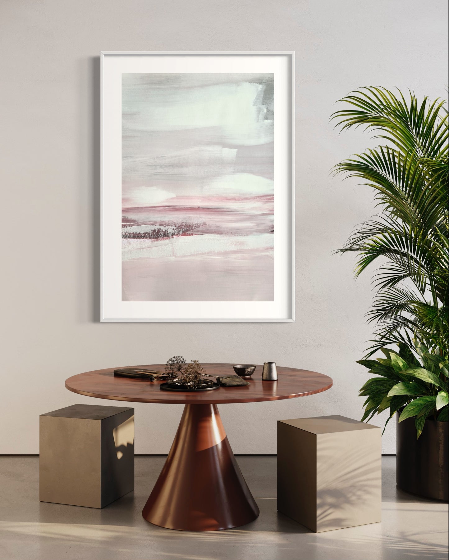 Plakat Pink Oil on Canvas - nowoczesny plakat dekoracyjny