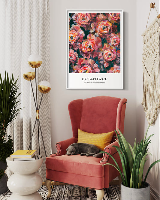 Plakat Oil Roses - nowoczesny plakat dekoracyjny