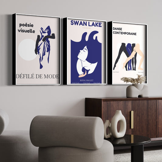 Zestaw 3 plakatów - Swan Lake
