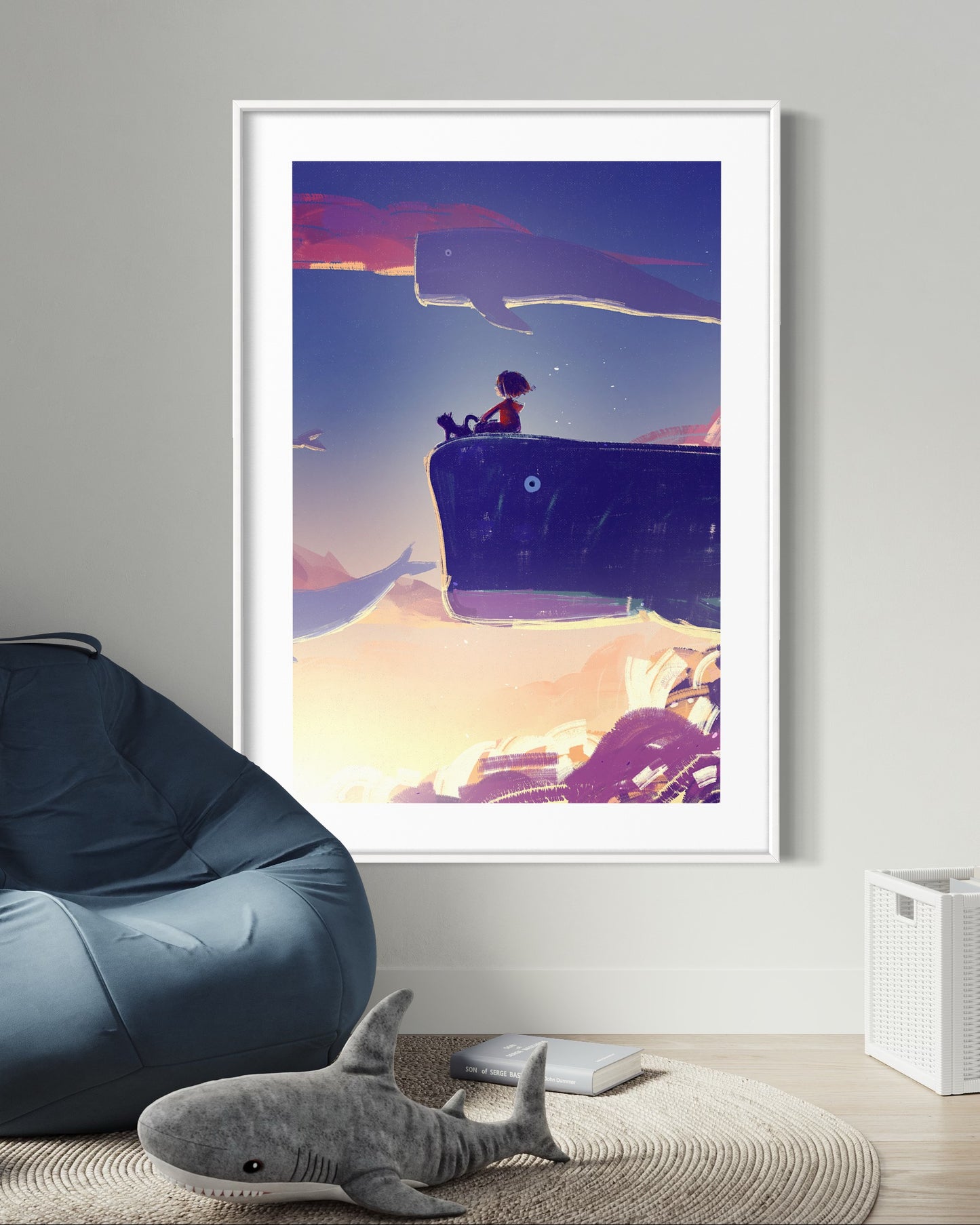 Plakat Wieloryb - nowoczesny plakat dekoracyjny