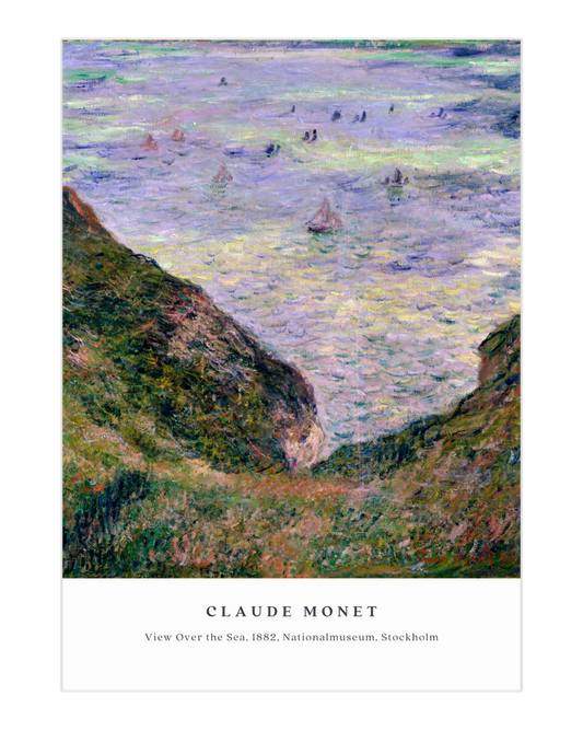 Plakat View Ower The Sea, Claude Monet, 1882