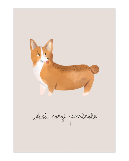 Plakat Corgie - nowoczesny plakat dekoracyjny