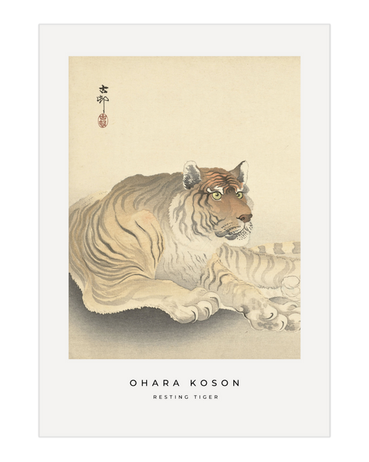 Plakat Resting Tiger - Ohara Koson