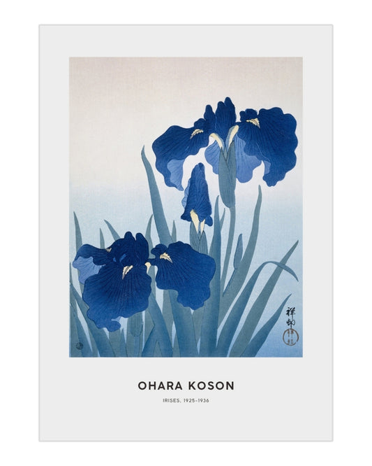 Plakat Irises - Ohara Koson - nowoczesny plakat dekoracyjny