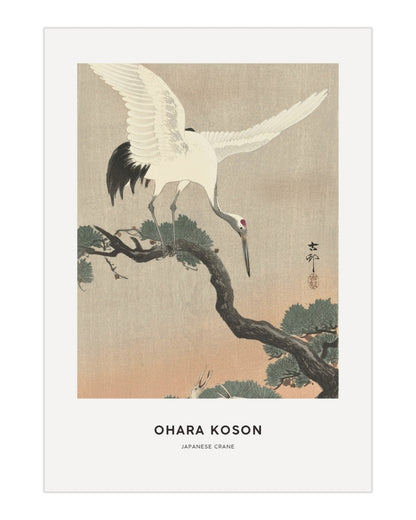 Plakat Japanese Crane - Ohara Koson - nowoczesny plakat dekoracyjny