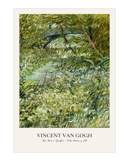Plakat River Bank in Springtime - Van Gogh - nowoczesny plakat dekoracyjny