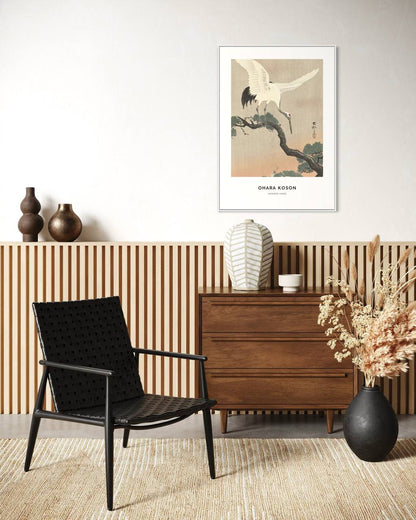Plakat Japanese Crane - Ohara Koson - nowoczesny plakat dekoracyjny
