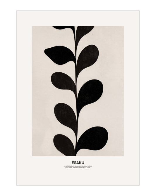 Plakat Liść Rytmu Wabi-Sabi