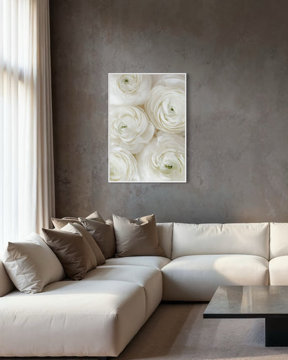 Plakat White Roses - nowoczesny plakat dekoracyjny
